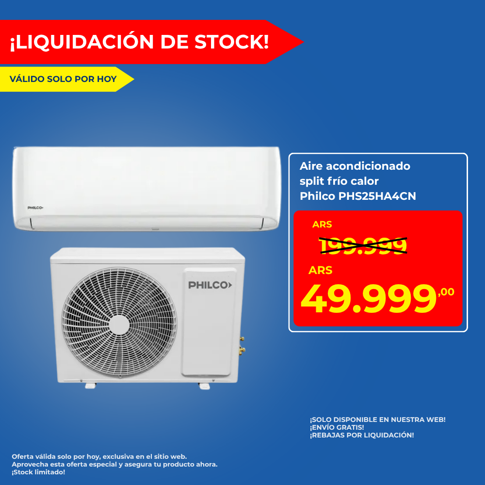 Aire acondicionado split frío calor Philco PHS25HA4CN